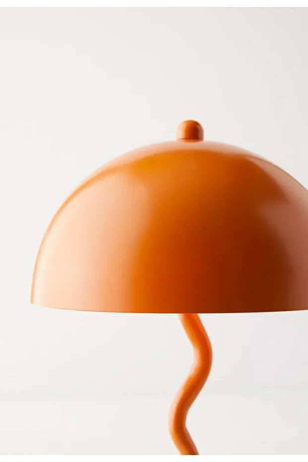 Modern Tasarım Mars Zigzag Abajur Metal Gövde Turuncu